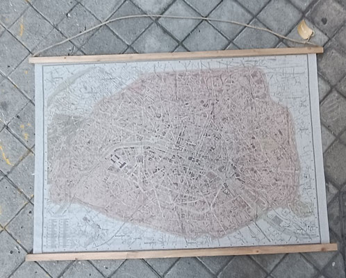 Lienzo mapa París. Ref27614. 125x86