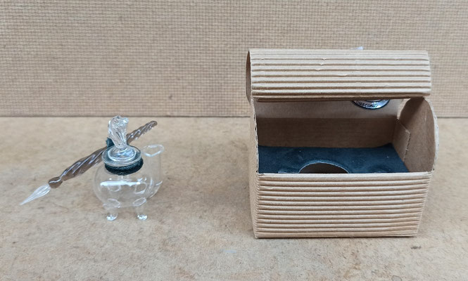 Tintero cristal Dallaiti. Producto artesano hecho en Italia (Toscana). Ref 6122. 4,5x3,5