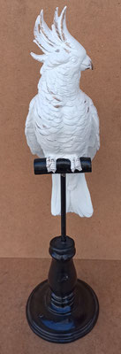 Cacatúa resina. Ref 23337. 13x11x52