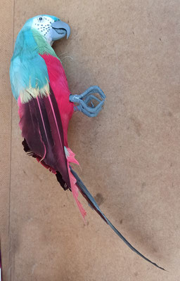 Loro porexpan y plumas. Ref 93252. 36x14x9