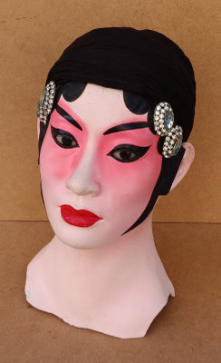 Cabeza escayola opera china. Ref GOY2. 33x22x15