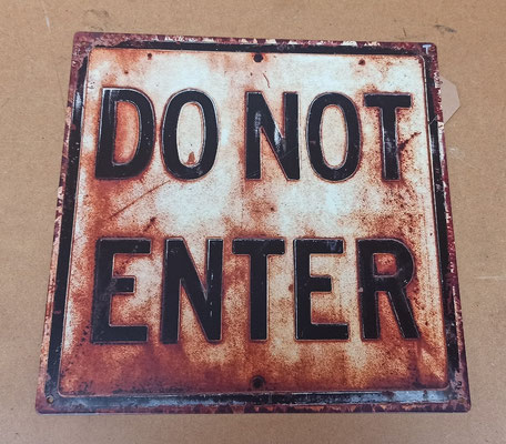 Chapa Do not enter. Ref 24482. 30x30