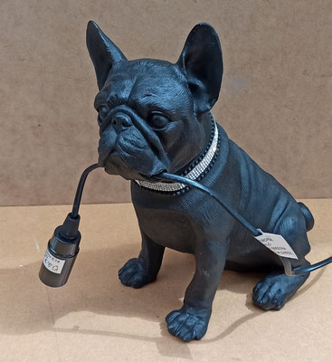 Lámpara bulldog resina. Ref  27414. 28x29x16