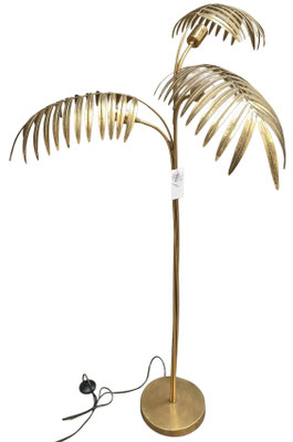 Lámpara pie palmera aluminio. Ref 38285. 146 cms