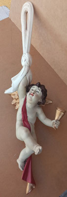 Portavelas ángel resina colgar. 80x25