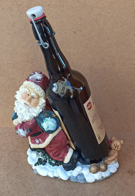 Botellero Santa resina. 21x20x12