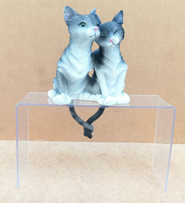 Gatos resina para estantería. Ref CAT190. 27x14x8