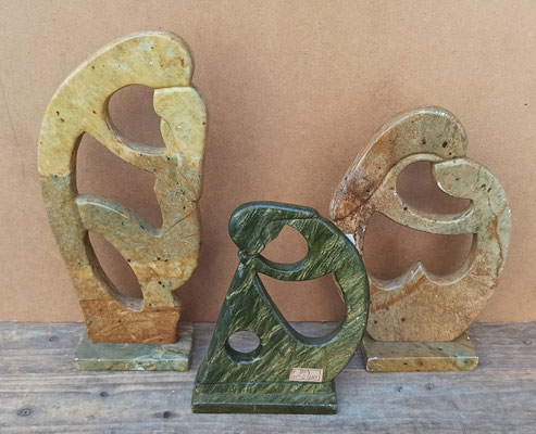 Esculturas piedra jabón. Diferentes medidas, colores y tamaños