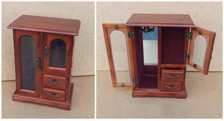 Armario joyero musical. Ref 34508. 25x18x11