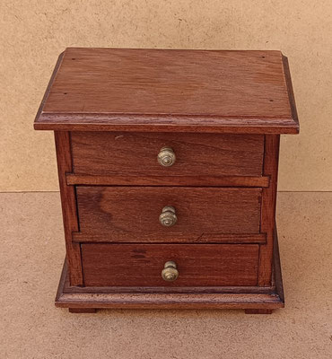 Joyero madera 3 cajones. Ref DIMECO. 17X17X12