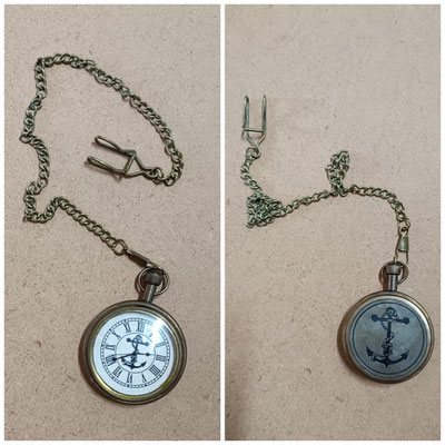 Reloj de bolsillo a pilas. Ref 470. 7x5,5