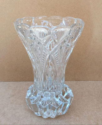 Jarrón cristal vintage. 18x12