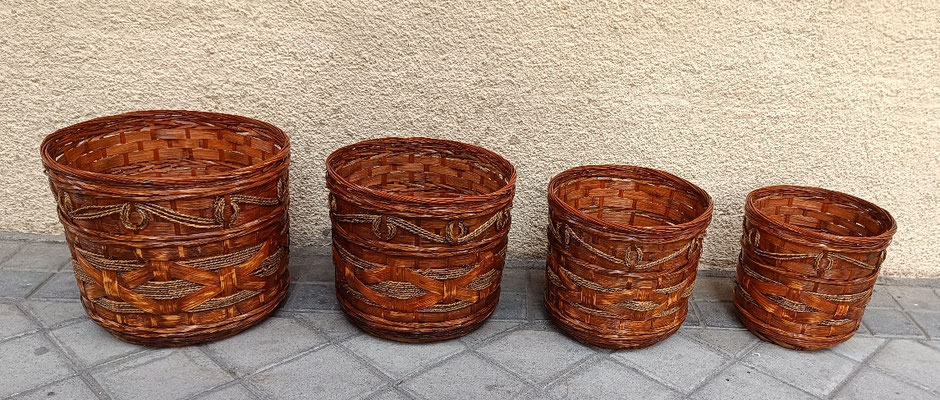 Maceteros bambú. Ref 8331415006936. 29x32, 26x30, 24x26, 23x24.