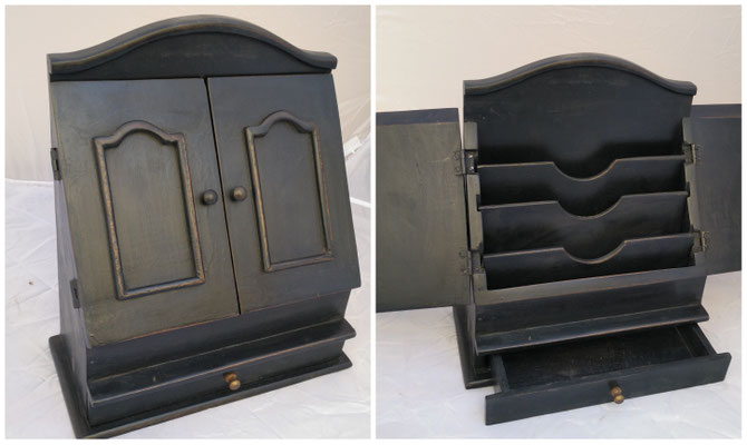 Cartero madera 2 puertas y cajón