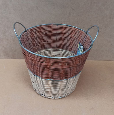 Cesto con asas metal. 23x29