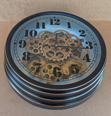 Reloj pared engranajes en movimiento. Ref 43973. 39 centímetros diámetro