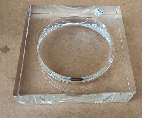 Cenicero cristal. Ref 37275. 18x18x4