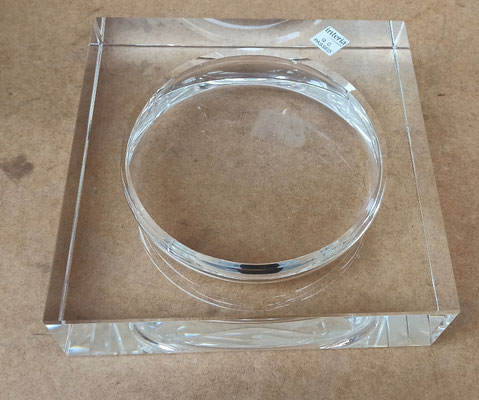 Cenicero cristal. Ref 37275. 18x18x4