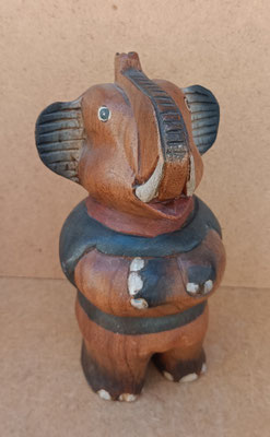 Elefante madera de teca. Ref EL0421. 22x12x7