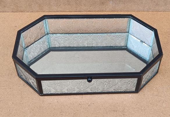Caja cristal filo metálico. Ref 17998. 24x14x5,5