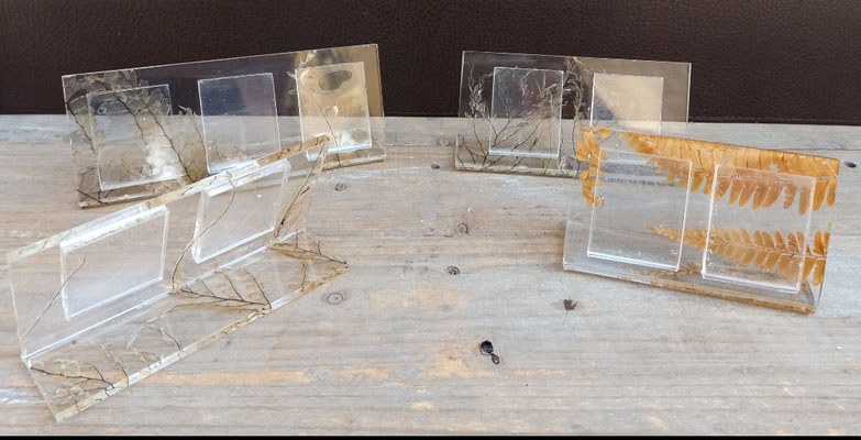 Portafotos vintage de metacrilato. Doble 13x4x7. Triple 17x4x7