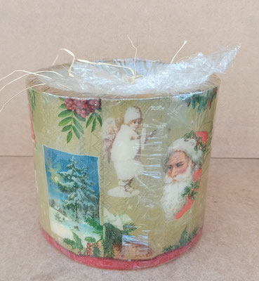 Velón motivo navideño. 14x16