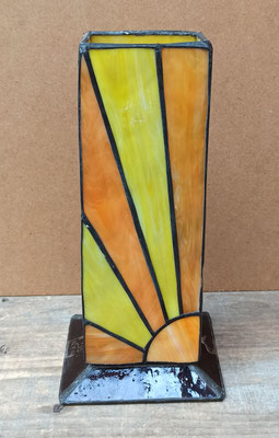 Portavelas cristal. Ref 74086. 21x9x9. Pareja disponible