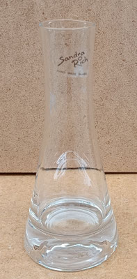 Jarrón cristal. 18x7