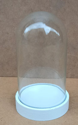 Fanal base madera. Ref 17/409. Medida del cristal 15x7