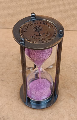 Reloj arena latón y cristal. Ref 26415. 10x4. 1 minuto