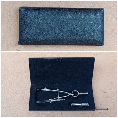 Compás con caja vintage. Ref GOY. 13X6