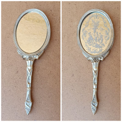 Espejo de mano resina. Ref 62S105. 21,5x8x1