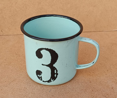 Taza metal esmaltado. Ref 39853. 7x10x7,5