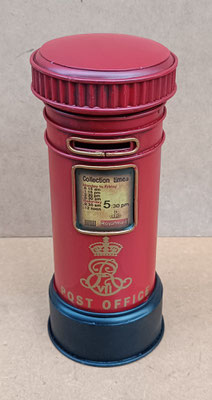 Hucha buzón inglés metal. Ref 19305. 23x9,5