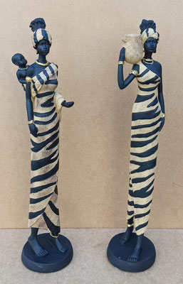 Figuras africanas resina. 