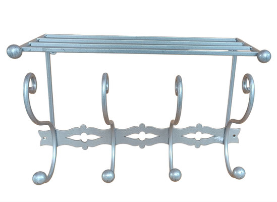 Perchero metal con balda. 47x33x20