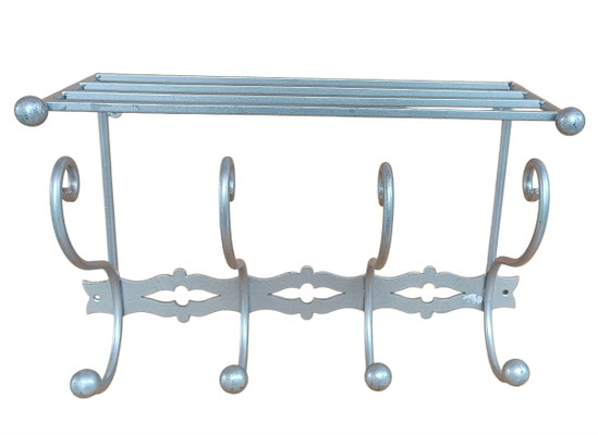 Perchero metal con balda. 47x33x20