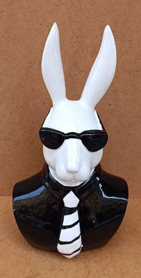 Conejo cerámica. Ref 61694. 40x20x13. Disponible más pequeño