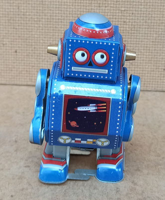 Robot azul. Ref MS524B. 8 cms