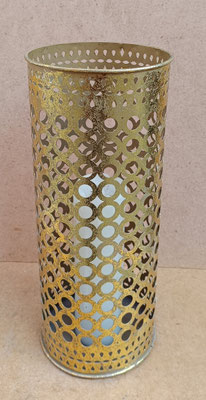 Portavelas metal calado. Ref 12959. 31x12