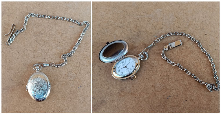Reloj cadena a pila. Ref FR004. 6x3