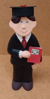 Oriol Garreta (ahora Tino Charito). Graduado en Derecho cartón fallero artesano. Ref RO31. 32x12x7