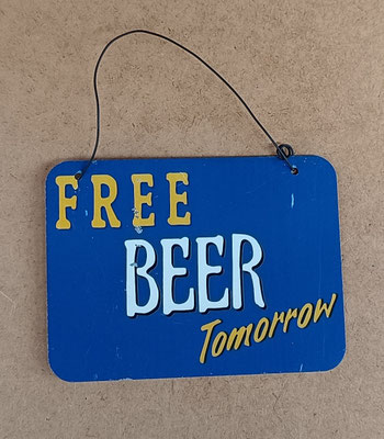 Chapa "Free beer". Ref 62995. 12x13,5