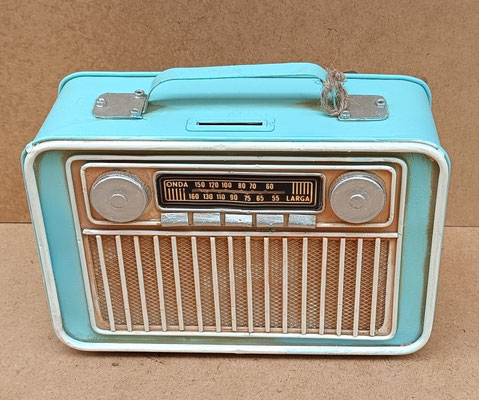 Hucha radio metal. Ref 25725. 18x24x9