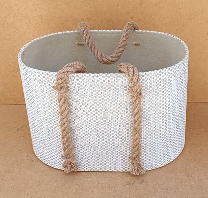 Cesto forrado tela. Ref 33640P. 23x34x24