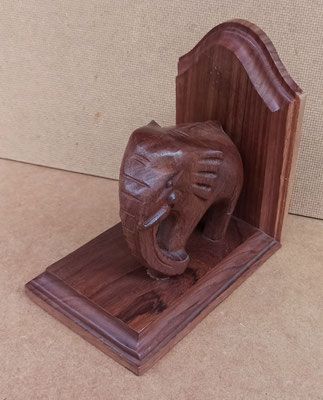 Sujetalibros elefante madera. Pareja disponible
