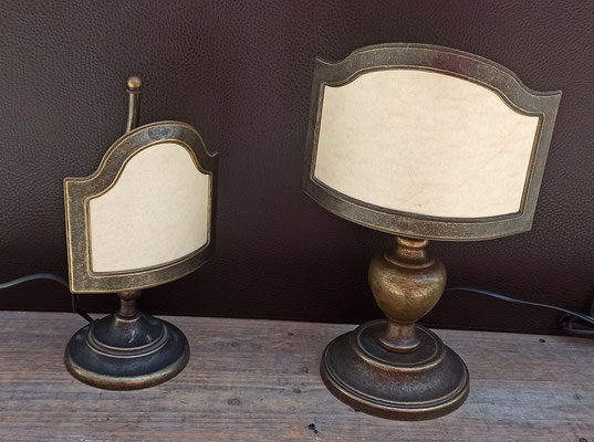 Lámpara bronce con pantalla