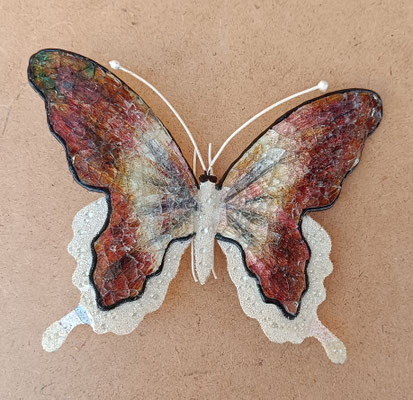 Mariposa metal y cristal. Ref 9243. 15x19