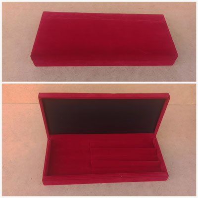 Caja terciopelo abanicos. Ref 24556. 28x12x3,5