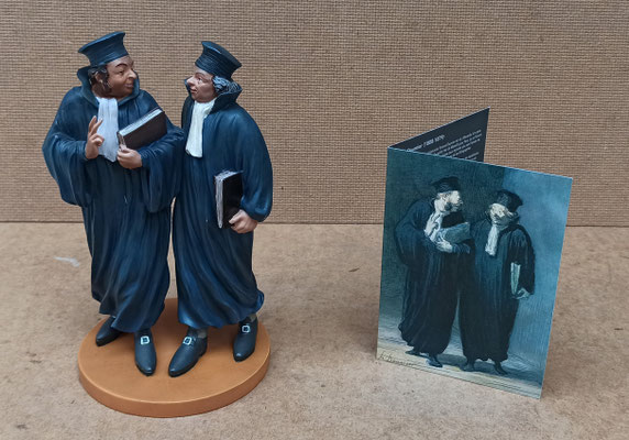 Colección museo. Conversation d'avocats. Honoré Daumier. Ref HD02. Resina. 16x9